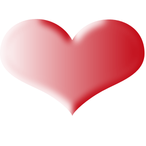 Gif animé coeur rouge brillant